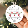 Personalized Godparents Thank You Ornament 2025 | Baptism Ornament, New Godmother Godfather Ornament, Godparent Christening Ornament Gift