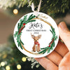 Custom Baby's First Christmas Ornament 2025 | Ceramic New Baby Girl or Boy Ornament, New Mom Gift, Baby's First Holiday Gift, Baby Keepsake