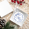 First Christmas Engaged Ornament - Personalized Couple Ceramic Keepsake