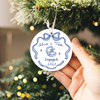 First Christmas Engaged Ornament - Personalized Couple Ceramic Keepsake