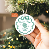 First Christmas Engaged Ornament - Personalized Couple Ceramic Keepsake