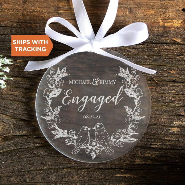 Personalized Engaged Ornament