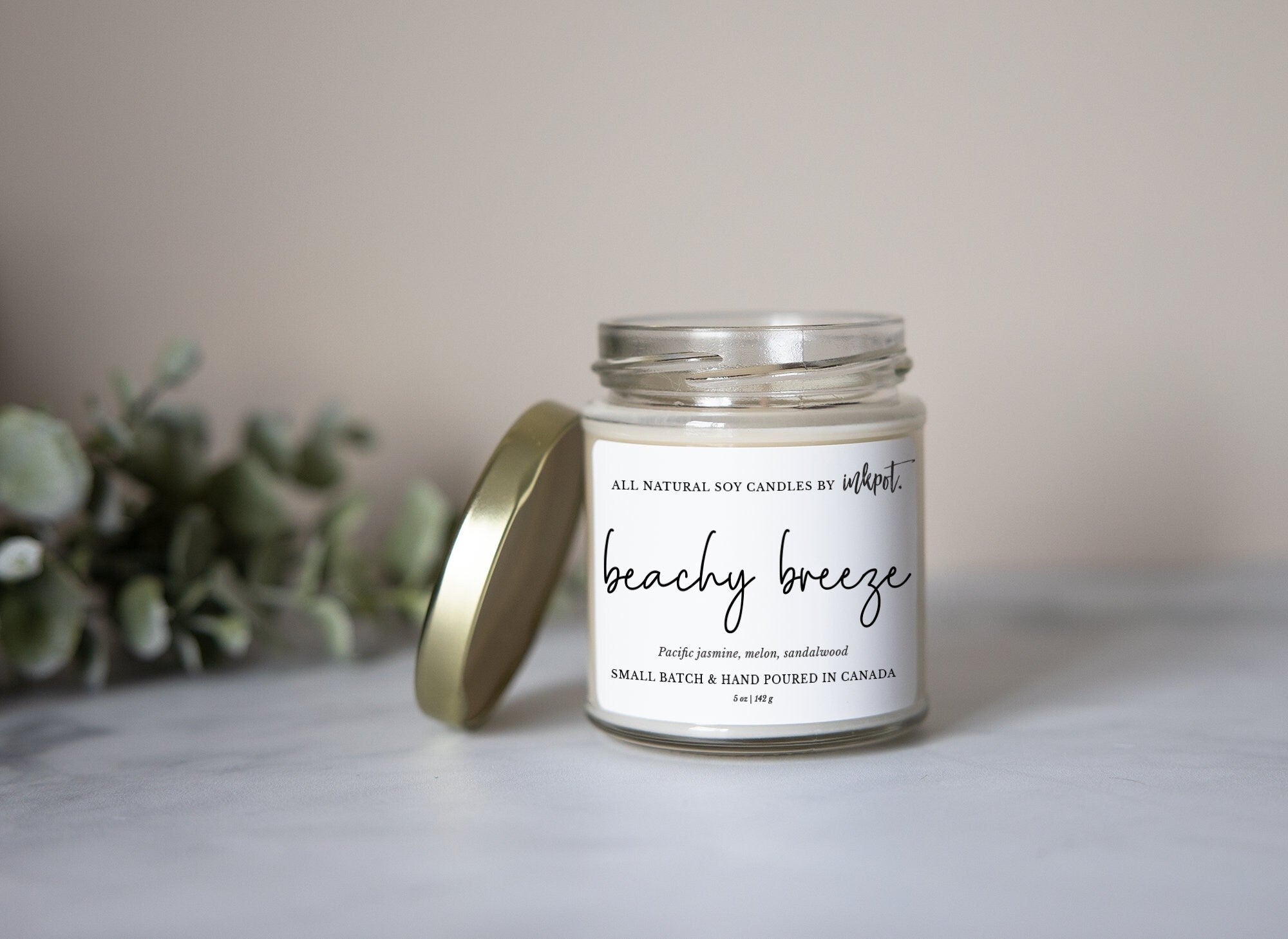 Beachy Breeze Soy Candle | 5oz. Handmade Soy Wax Candle, Hand Poured, Birthday Gift, Housewarming Gift, Home Decor, Summer Candle, Custom