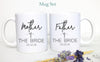 Father of the Bride Mother of the Bride Individual or Mug Set Custom Name With Date - White Ceramic Mug