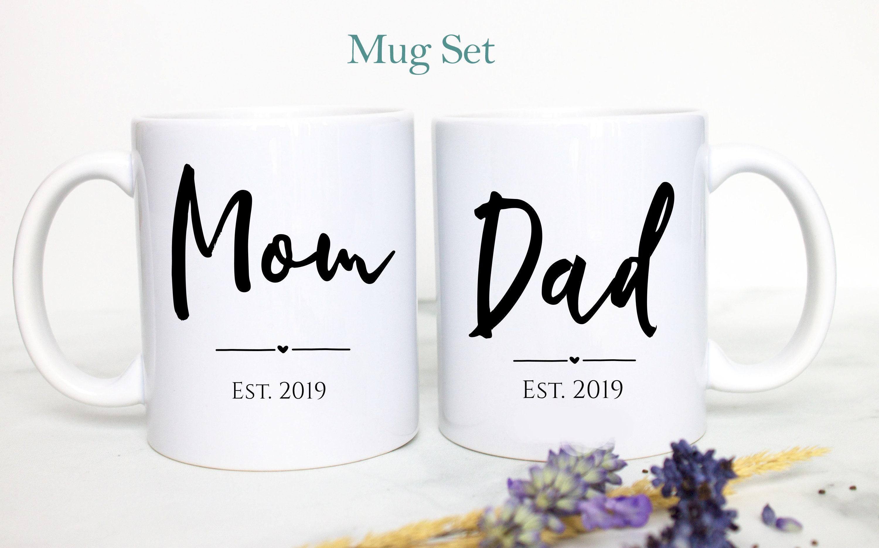 Mom and Dad Individual or Mug Set - White Ceramic Mug