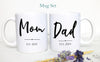 Mom and Dad Individual or Mug Set - White Ceramic Mug