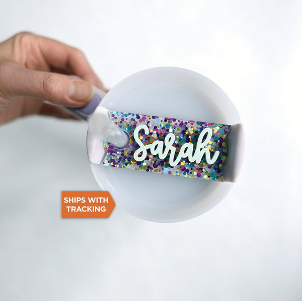 Personalized Stanley Tumbler Name Plate for Quencher H2.0