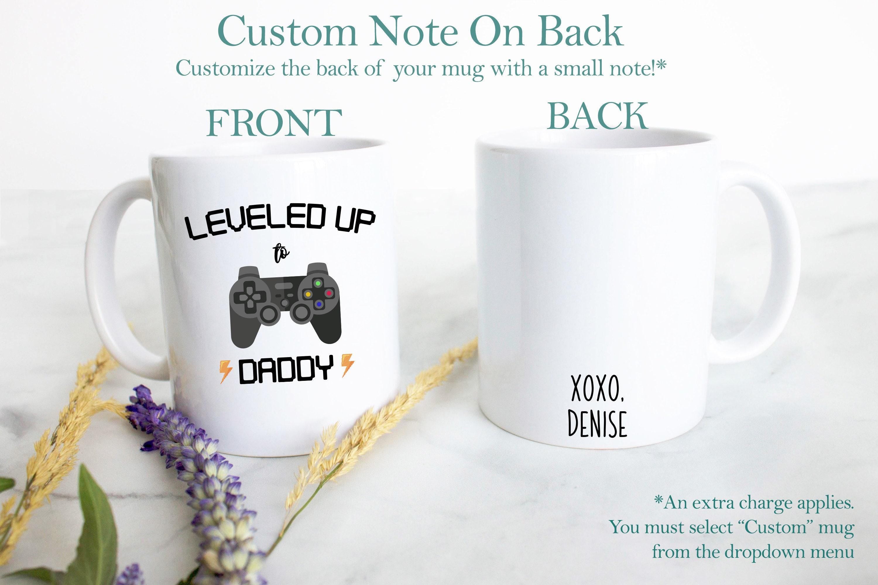 Leveled Up to Daddy PlayStation - White Ceramic Mug