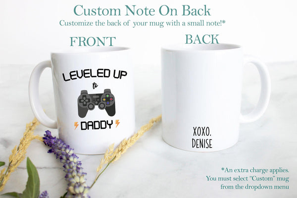 Leveled Up to Daddy PlayStation - White Ceramic Mug