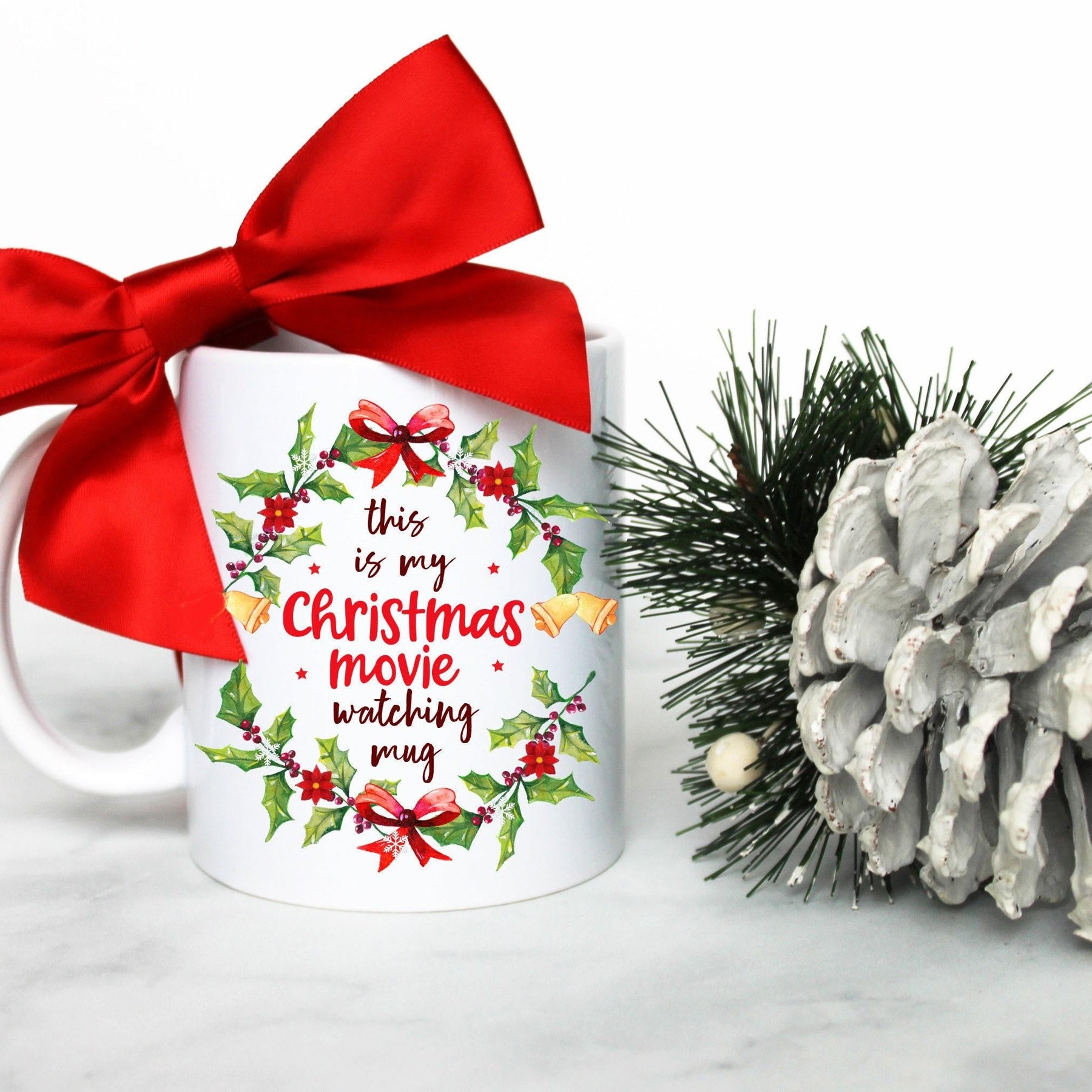 Custom Name Christmas Movie Watching Mug
