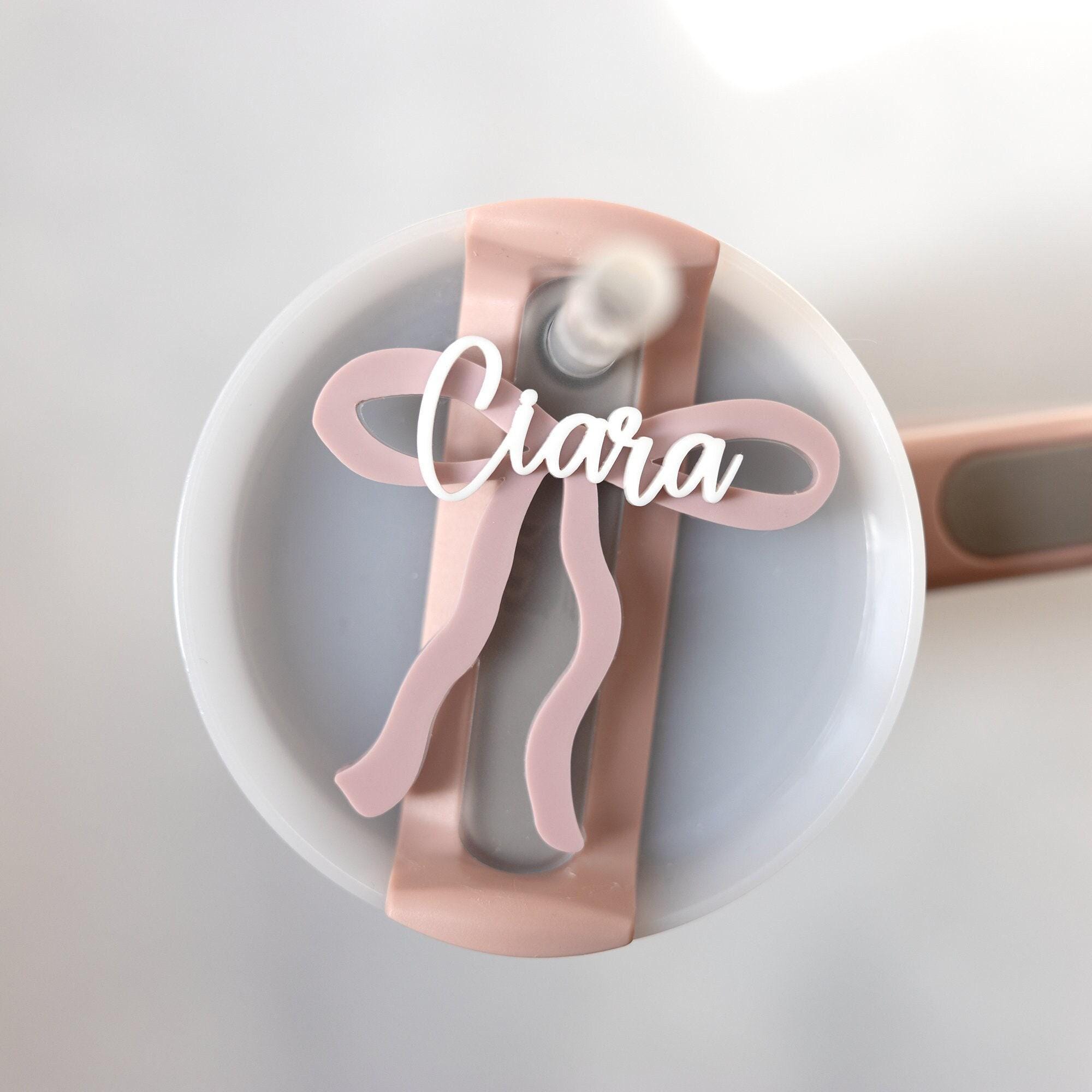 Personalized Bow Tumbler Name Plate Quencher H2.0