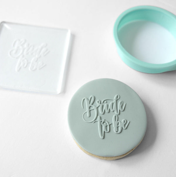 Bride to Be Fondant Embosser Stamp and Cutter
