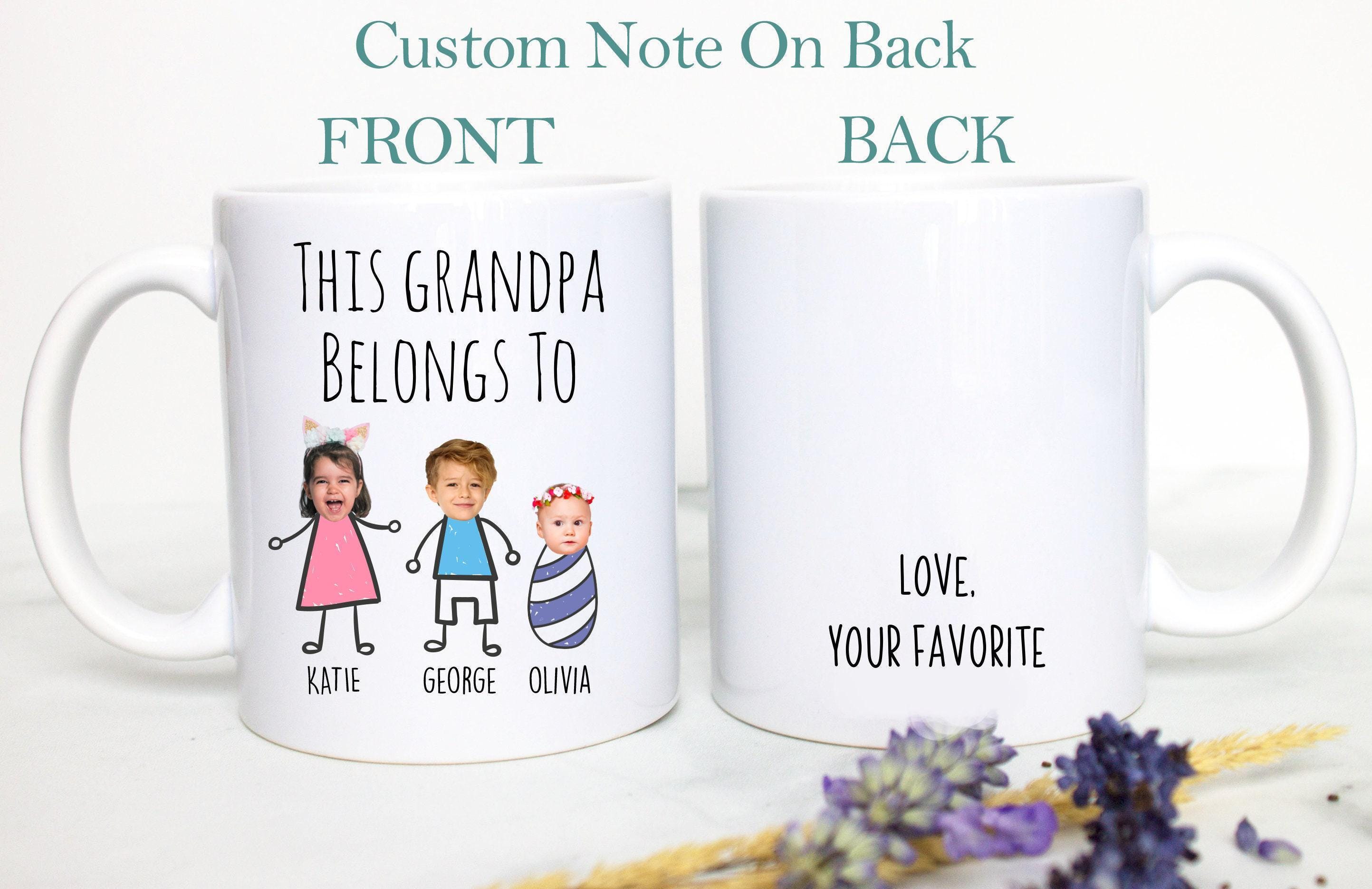 Custom Baby Face Photo Gift Grandpa Grandma Individual OR Mugset, Grandpa Grandma Belongs To, Baby Face Gift Mug, Grandparent Birthday
