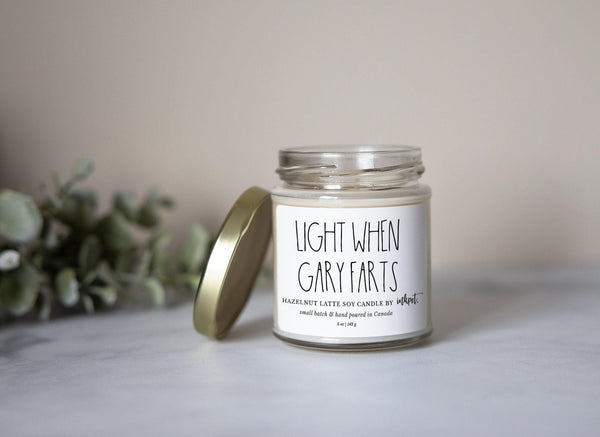 Light When Custom Name Farts Soy Candle 5oz.