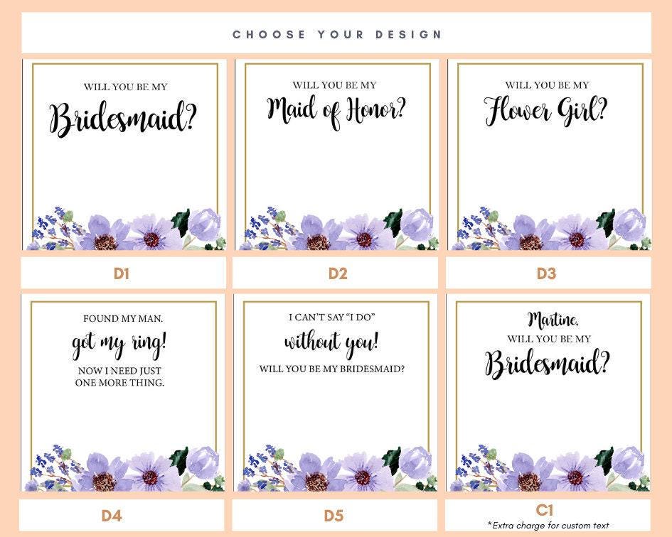 Bridesmaid Pearl Necklace Gift - Purple Floral