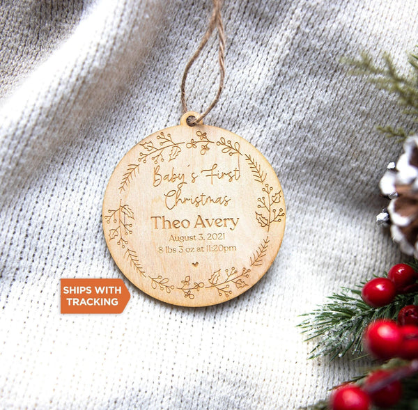 Custom Baby's First Christmas Ornament