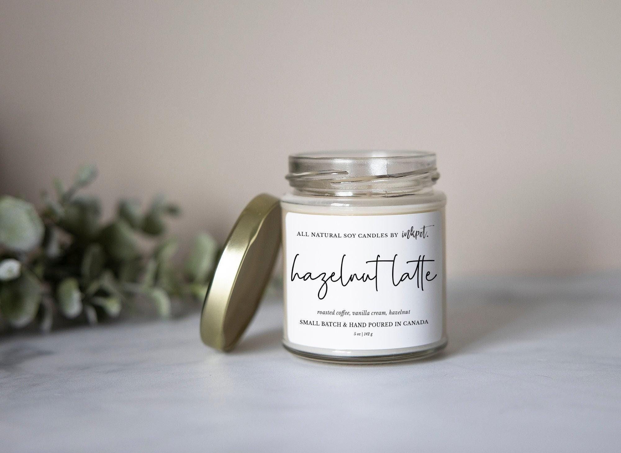 Hazelnut Latte Natural Soy Candle | 5oz. Handmade Soy Wax Candle