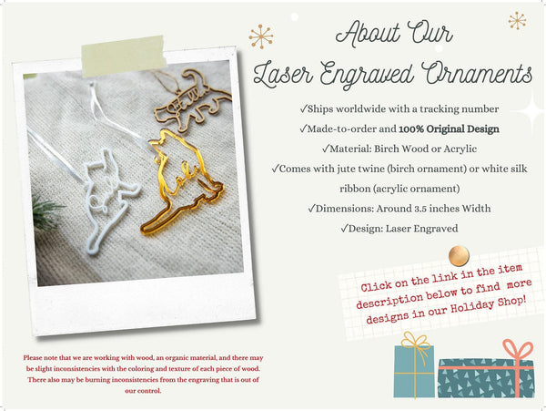 Personalized Cat Name Ornament