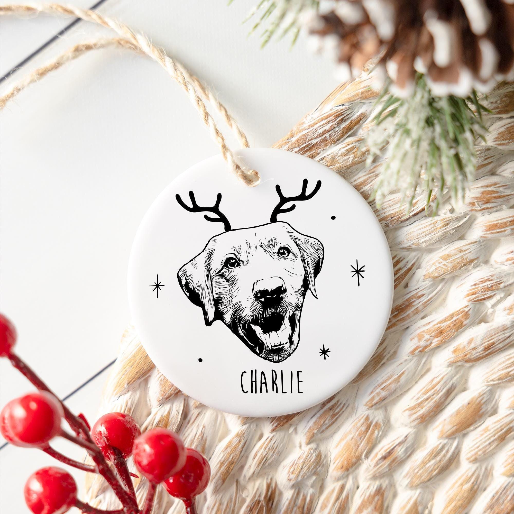 Personalized Pet Photo Sketch Ornament