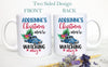 This is My Custom Name Christmas Movie Watching Mug Blue - White Ceramic Mug