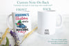 This is My Custom Name Christmas Movie Watching Mug Blue - White Ceramic Mug