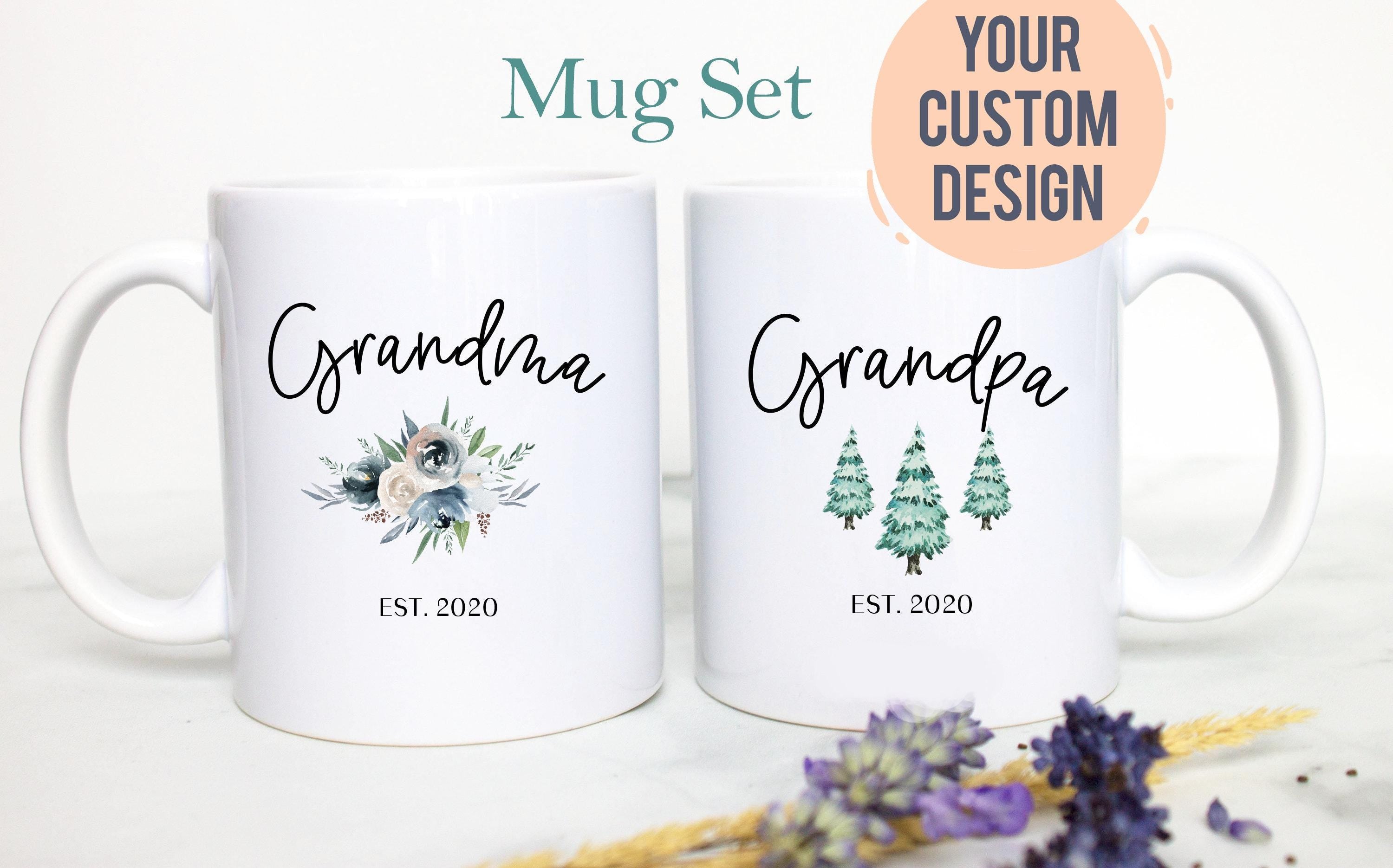 Grandpa and Grandma Winter Individual or Mug Set - White Ceramic Mug