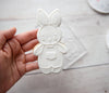 Easter Boy Bunny - Acrylic Fondant Embosser With Optional Cutter