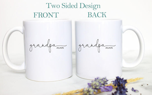Grandpa and Grandma Again Individual or Mug Set - White Ceramic Mug