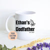Custom Name Godfather Mug | Will You Be My Godfather To Be Gift, New Godfather Gift, Godparents Gift New Godfather Announcement Baptism Gift