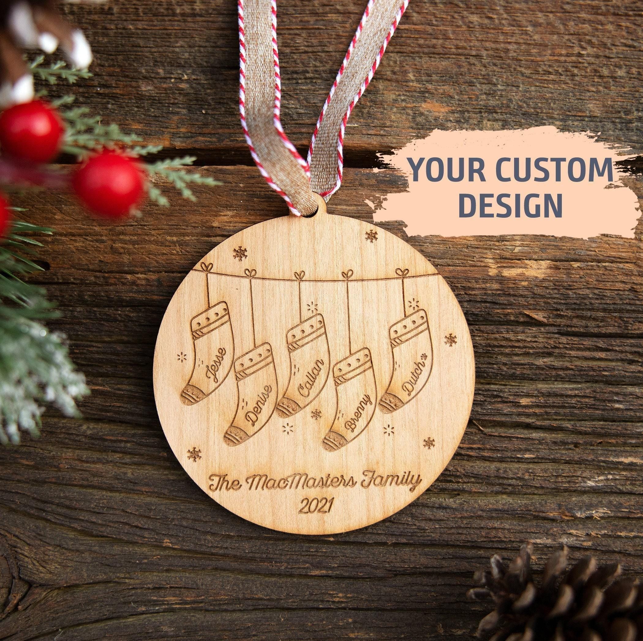 Custom Family Name Christmas Ornament