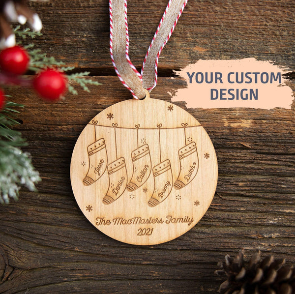 Custom Family Name Christmas Ornament