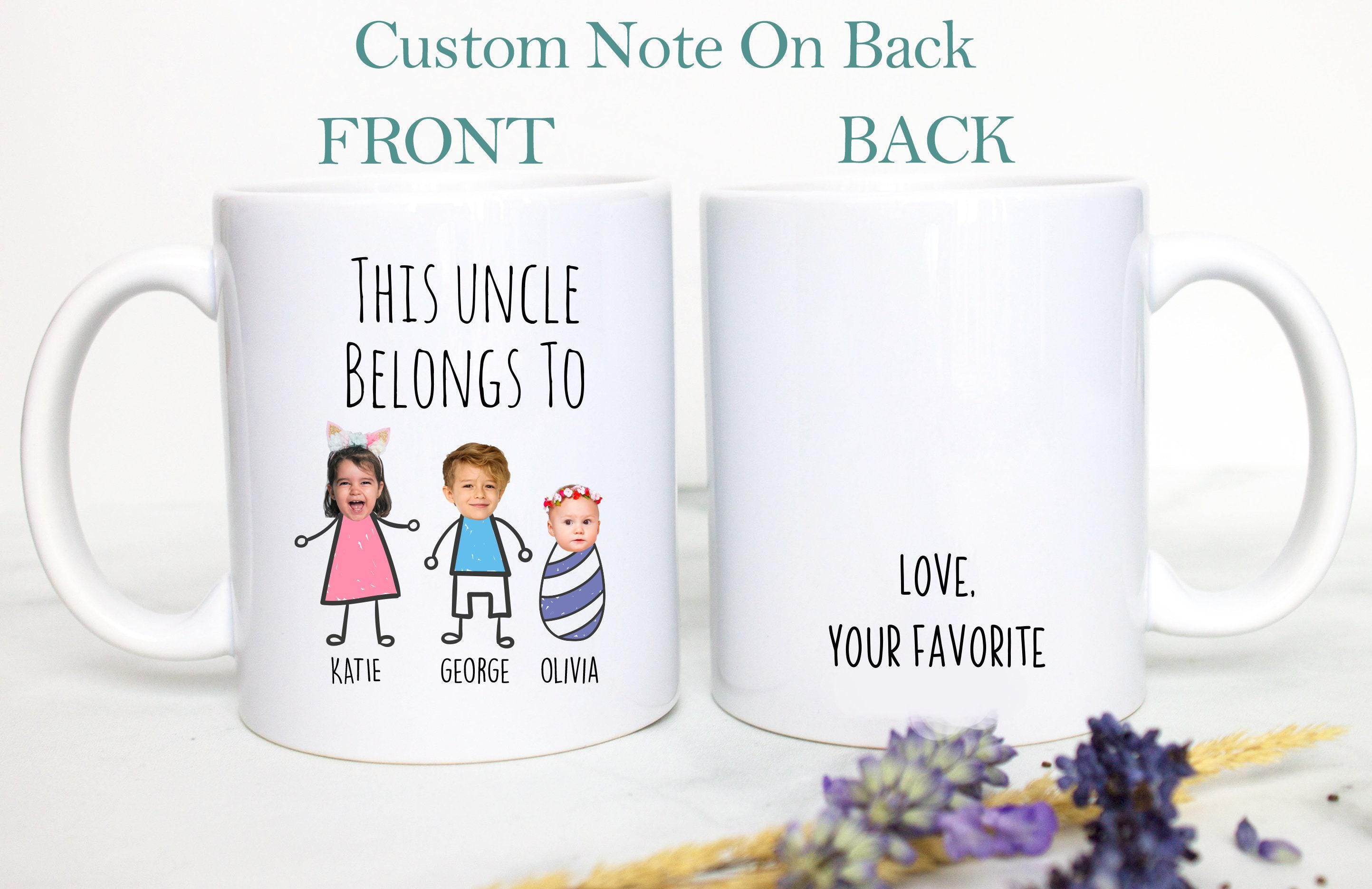 Personalized Aunt and Uncle Individual OR Mug Set #5, Aunt Uncle Belongs To, Custom Aunt Gift, New Aunt Uncle Mug Custom Baby Announcement