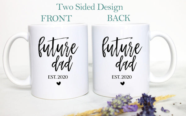 Future Mom and Dad Individual or Mug Set Custom Date - White Ceramic Mug