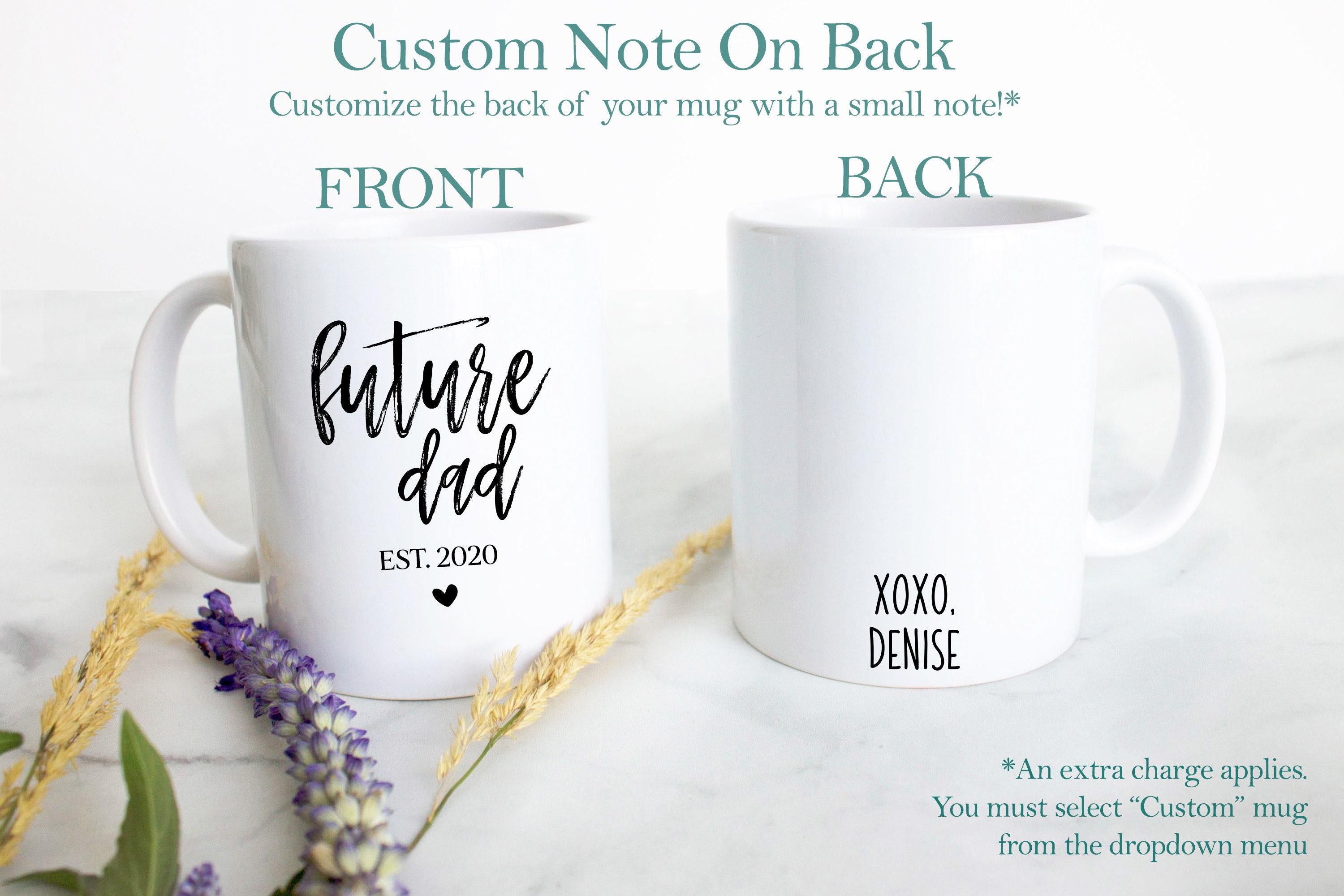 Future Mom and Dad Individual or Mug Set Custom Date - White Ceramic Mug