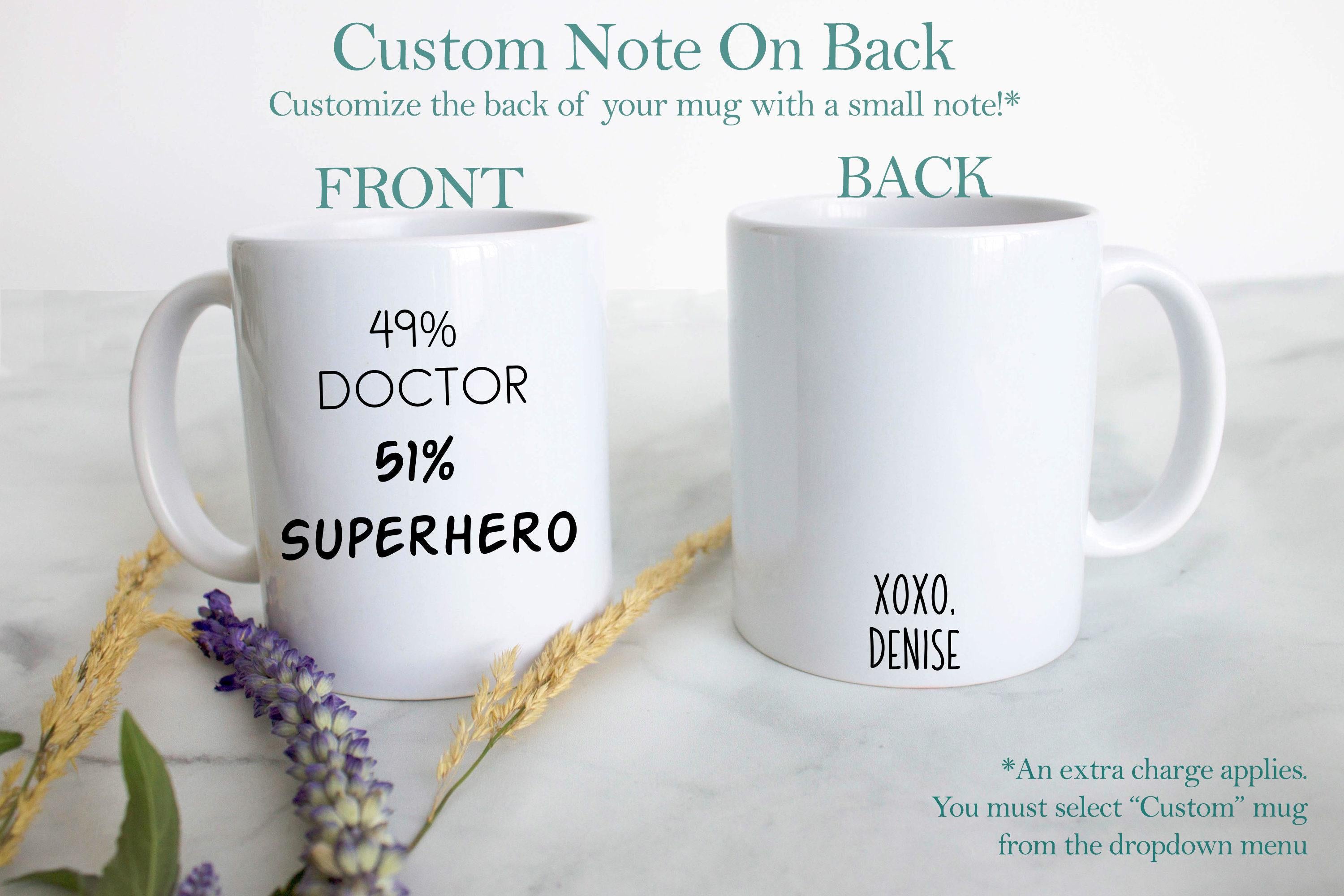 49% Doctor 51% Superhero - White Ceramic Mug
