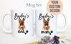 Personalized German Shepherd Dog Individual or Mug Set - White Ceramic Custom Mug