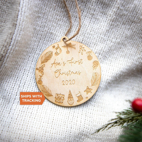 Custom Baby's First Christmas Ornament