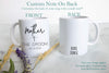 Father of the Groom Mother of the Groom Individual or Mug Set Custom Name With Date - White Ceramic Mug