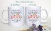 I Survived My Daughter's Wedding Pink Floral Custom Date - White Ceramic Mug