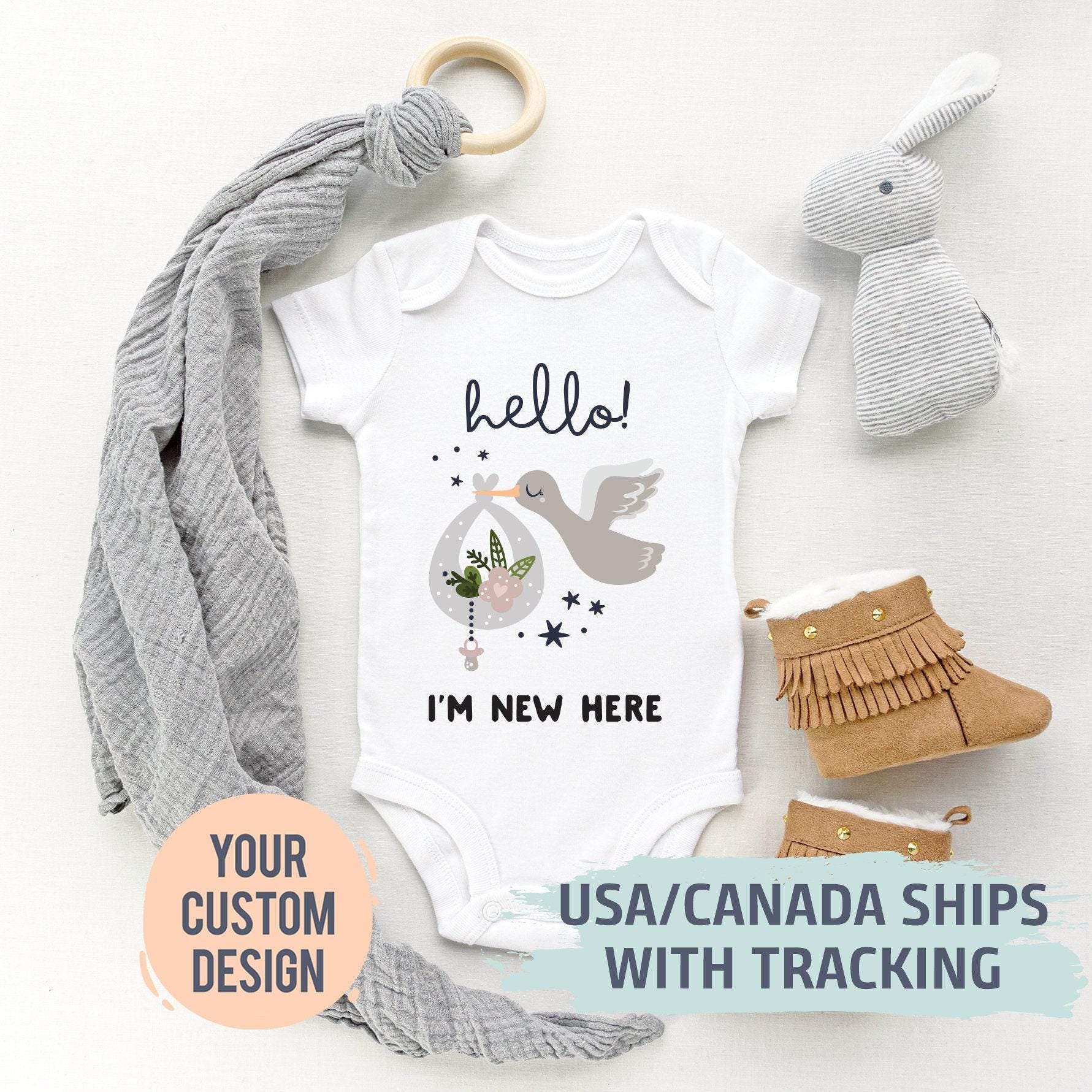 Hello I'm New Here Bodysuit