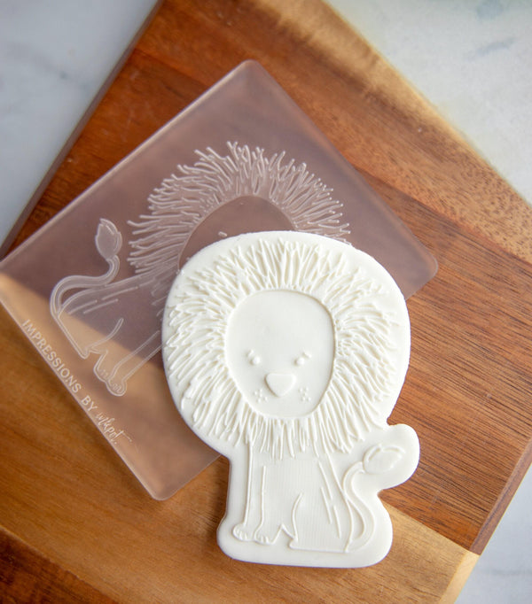 Lion - Acrylic Fondant Embosser With Optional Cutter