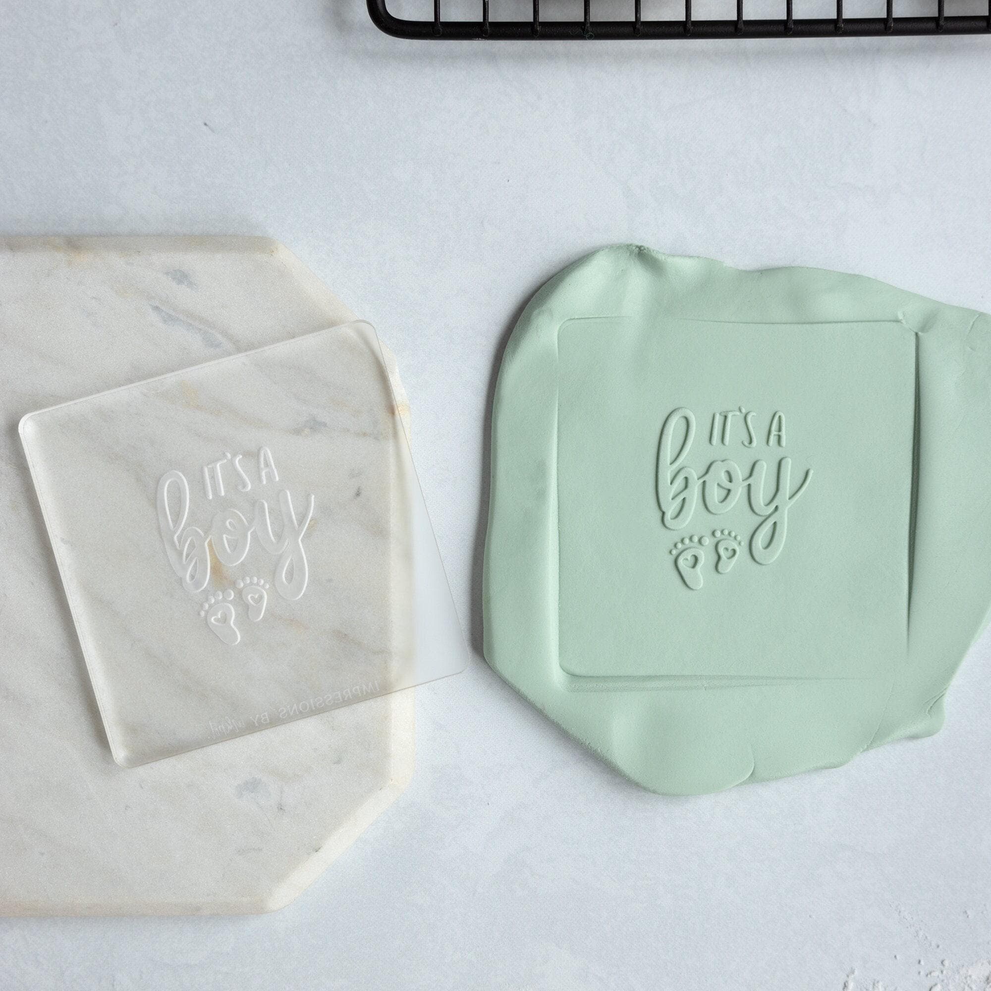 It's a Boy Acrylic Fondant Embosser With Cutter