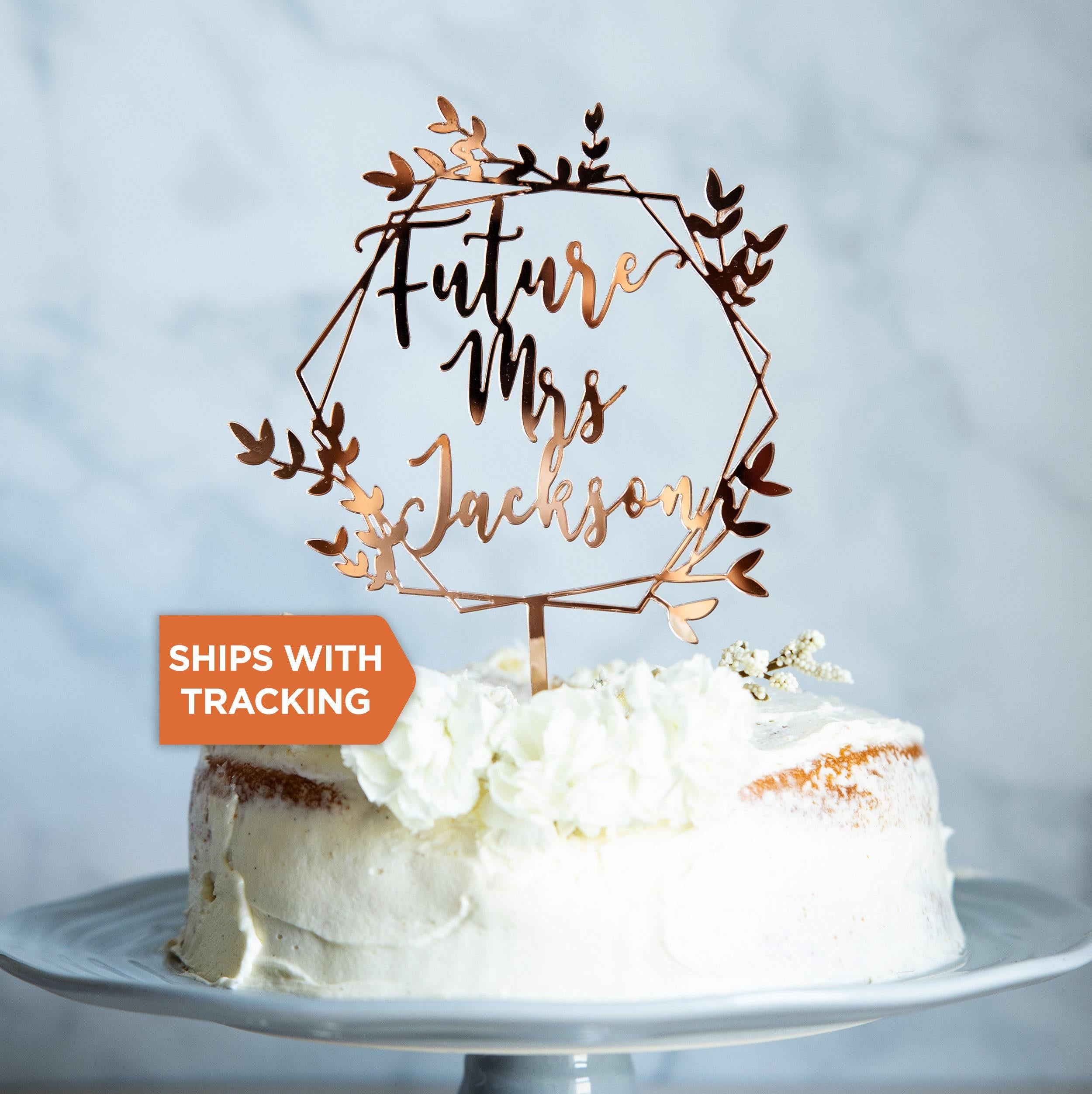 Custom Future Mrs Wedding Cake Topper