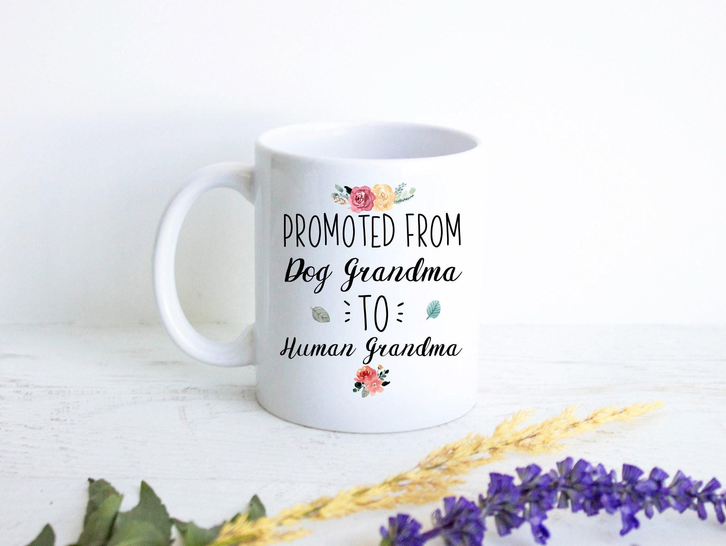 Promoted From Dog Grandma To Human Grandma #2 - White Ceramic Mug
