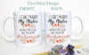 I Can't Marry My Mister Without My Sister Peach Floral - White Ceramic Mug