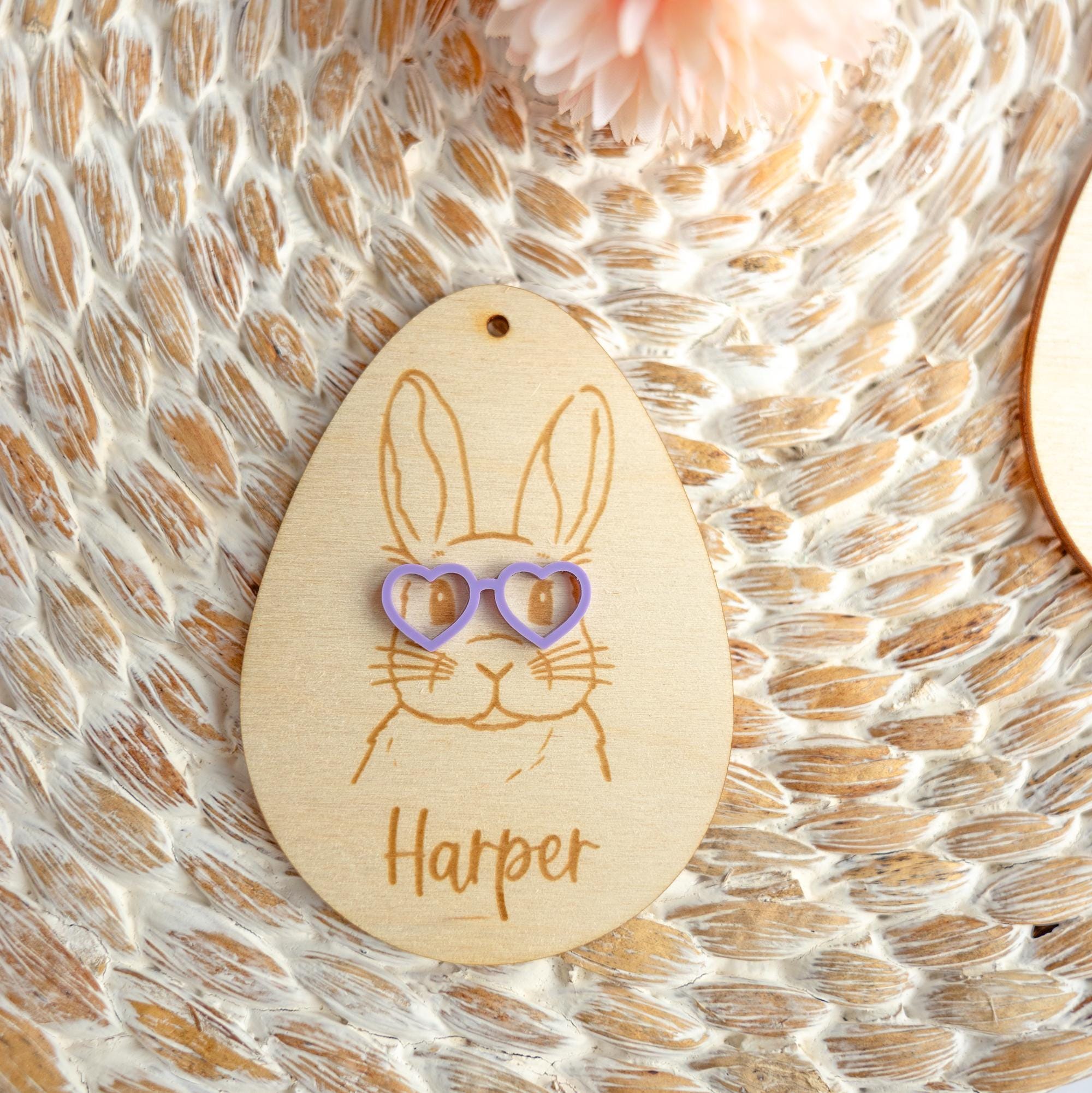 Personalized Bunny Easter Basket Tag | Custom Easter Egg Tag, Easter Gift for Kids, Easter Decor,Cute Bunny Tag, Easter Basket Name Tag