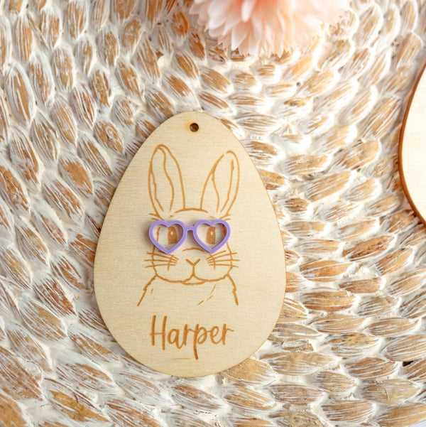 Personalized Bunny Easter Basket Tag | Custom Easter Egg Tag, Easter Gift for Kids, Easter Decor,Cute Bunny Tag, Easter Basket Name Tag