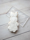 Easter Girl Bunny - Acrylic Fondant Embosser With Optional Cutter