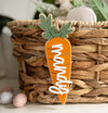 Personalized Name Carrot Easter Basket Tag | Custom Easter Egg Tag, Easter Gift for Kids, Easter Decor,Cute Carrot Tag, Easter Basket Tag