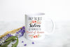 Only the Best Sisters Get Promoted to Maid of Honor Peach Floral - White Ceramic Mug